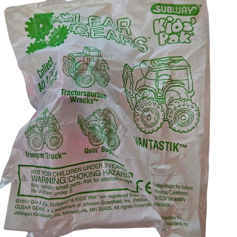 1997 Subway Clear Gears Vantastik New in Package